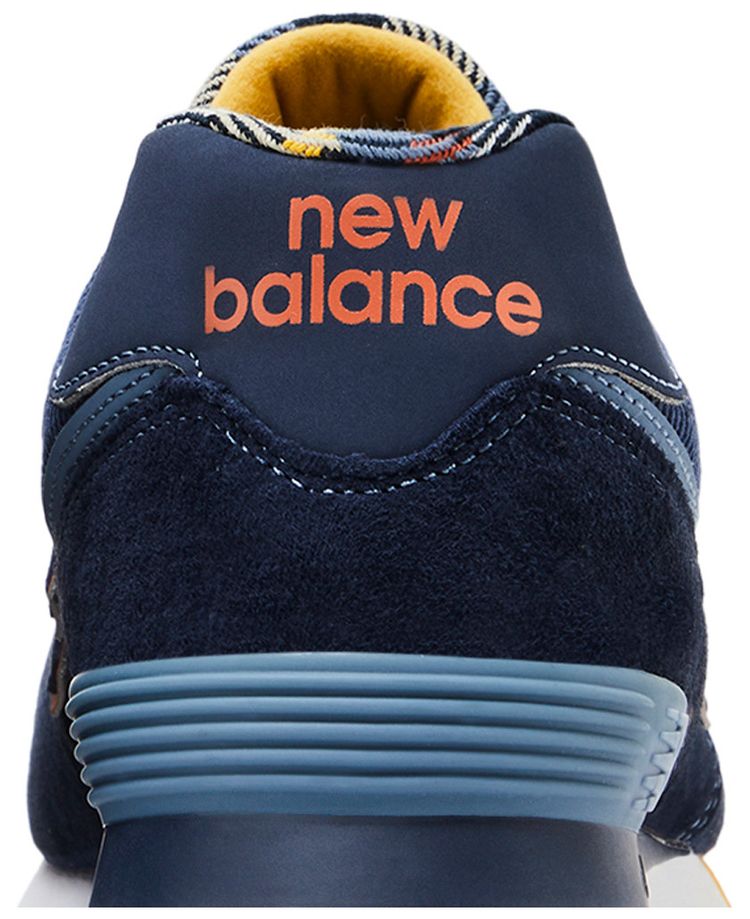 New Balance 574 Dark Blue Plaid