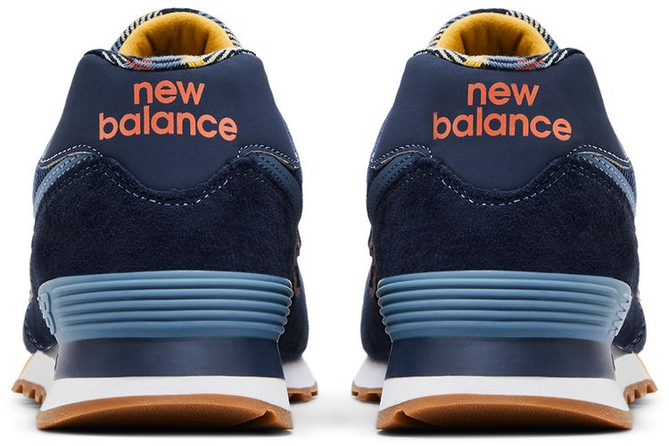 New Balance 574 Dark Blue Plaid