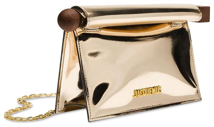 Jacquemus La Petite Pochette Rond Clutch Gold