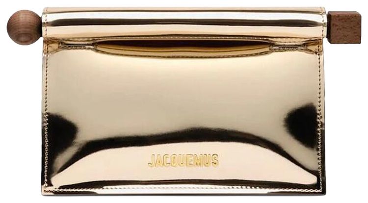 Jacquemus La Petite Pochette Rond Clutch Gold