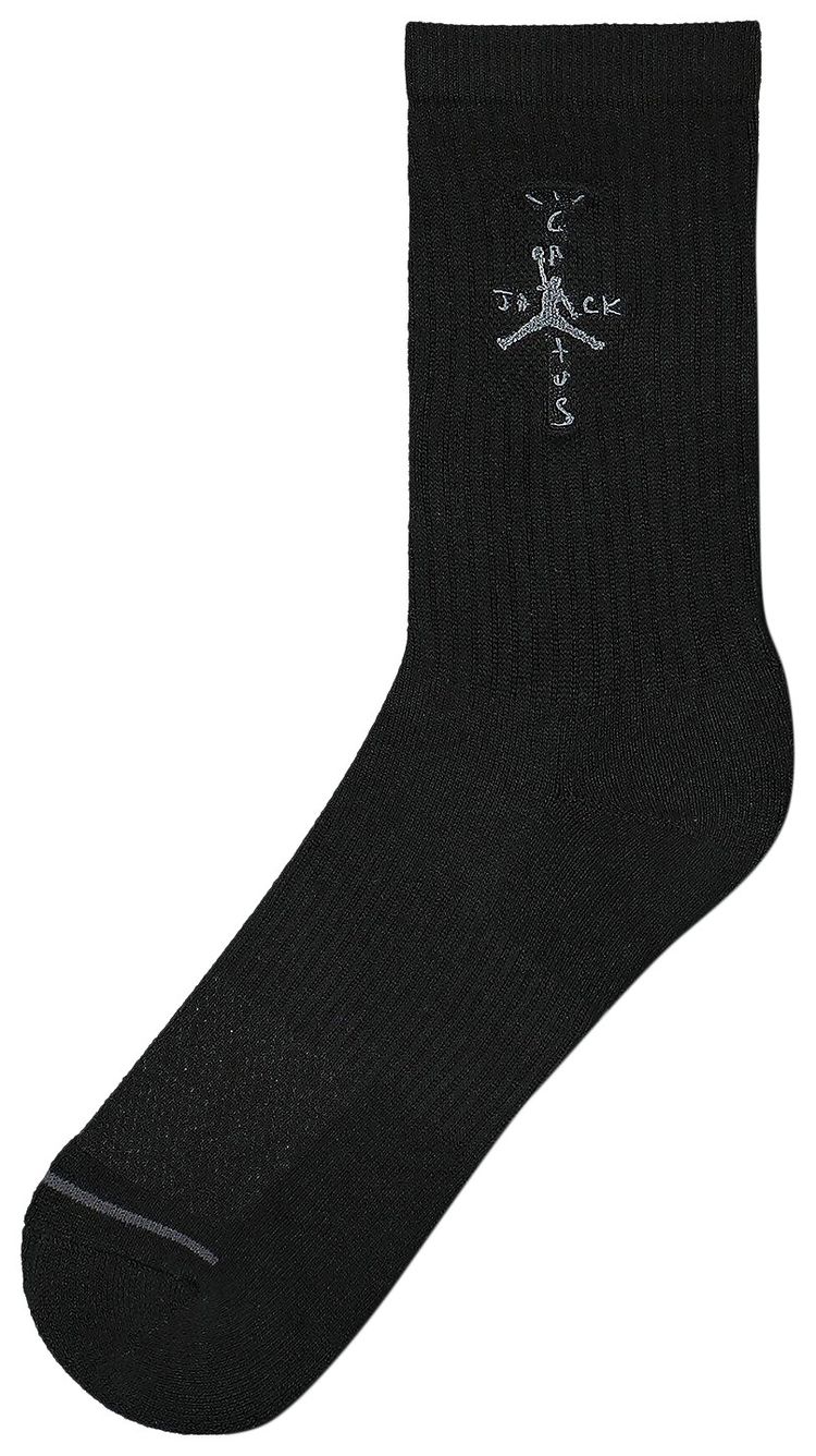 Air Jordan x Travis Scott Cushioned Crew Socks BlackDark Smoke Grey