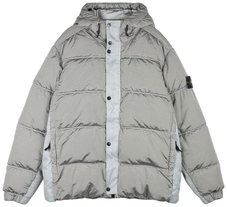Stone Island Compass Badge Hooded Jacket Grey