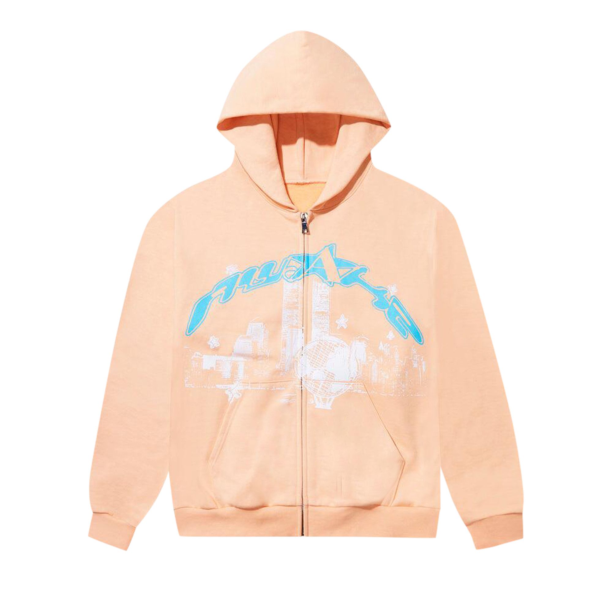 Buy Awake NY Skyline Zip Up Hoodie Peach AWK SU24 HD121 PEAC GOAT