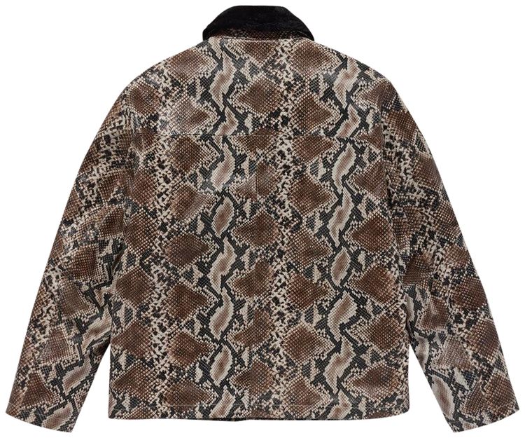 Awake NY Snake Skin Fur Coat White