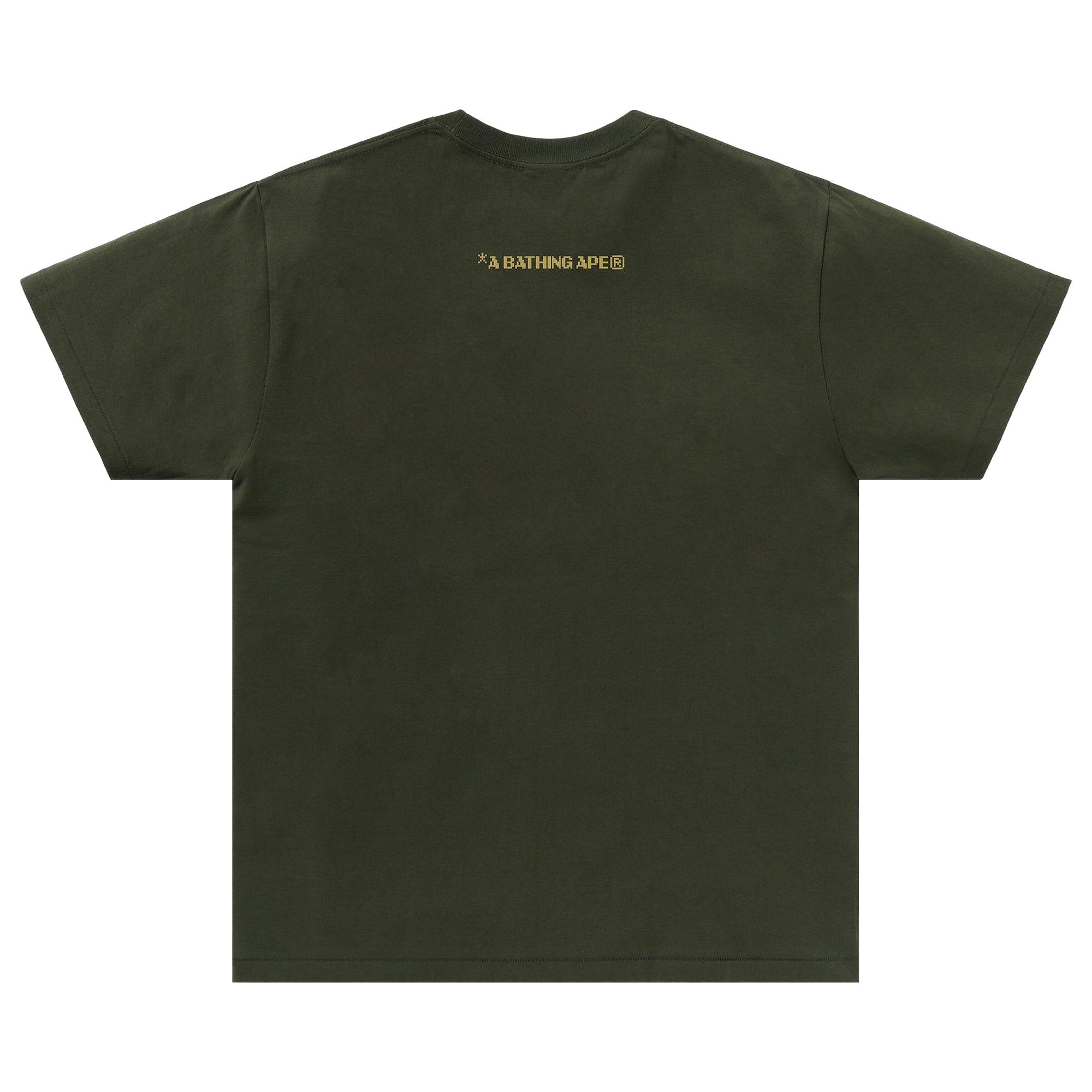 Buy BAPE Bitmap Logo Tee 'Olive' - 1K80 110 041 OLIVE | GOAT