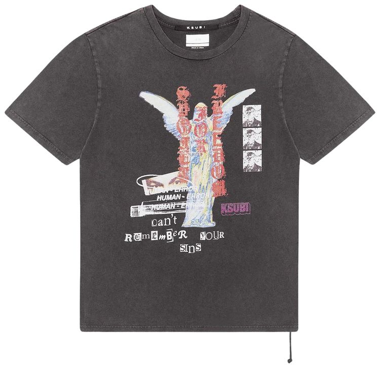 Ksubi Sinners Kash T Shirt Acid Black