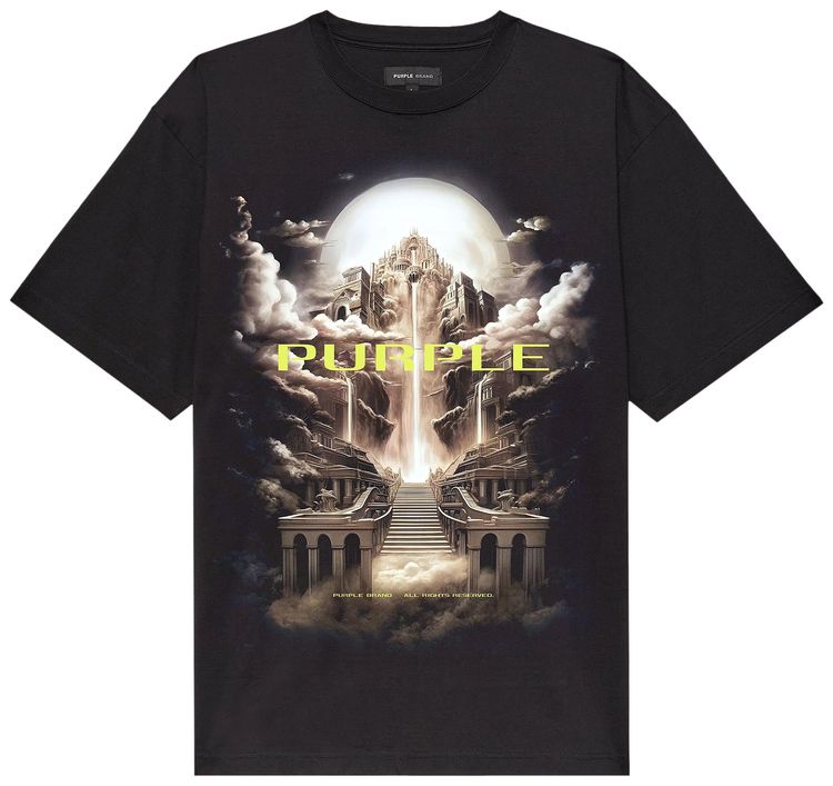 PURPLE BRAND Clean Jersey Short Sleeve T Shirt Black