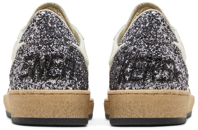 Golden Goose Wmns Ball Star White Beige Silver Glitter