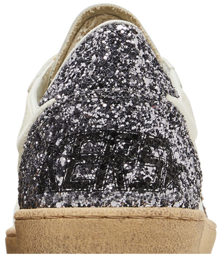 Golden Goose Wmns Ball Star White Beige Silver Glitter