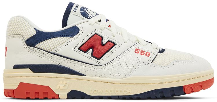 New Balance 550 Sea Salt Pack   Blast Red
