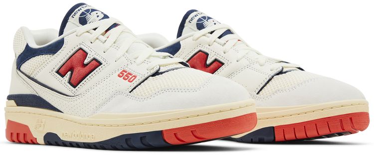 New Balance 550 Sea Salt Pack   Blast Red
