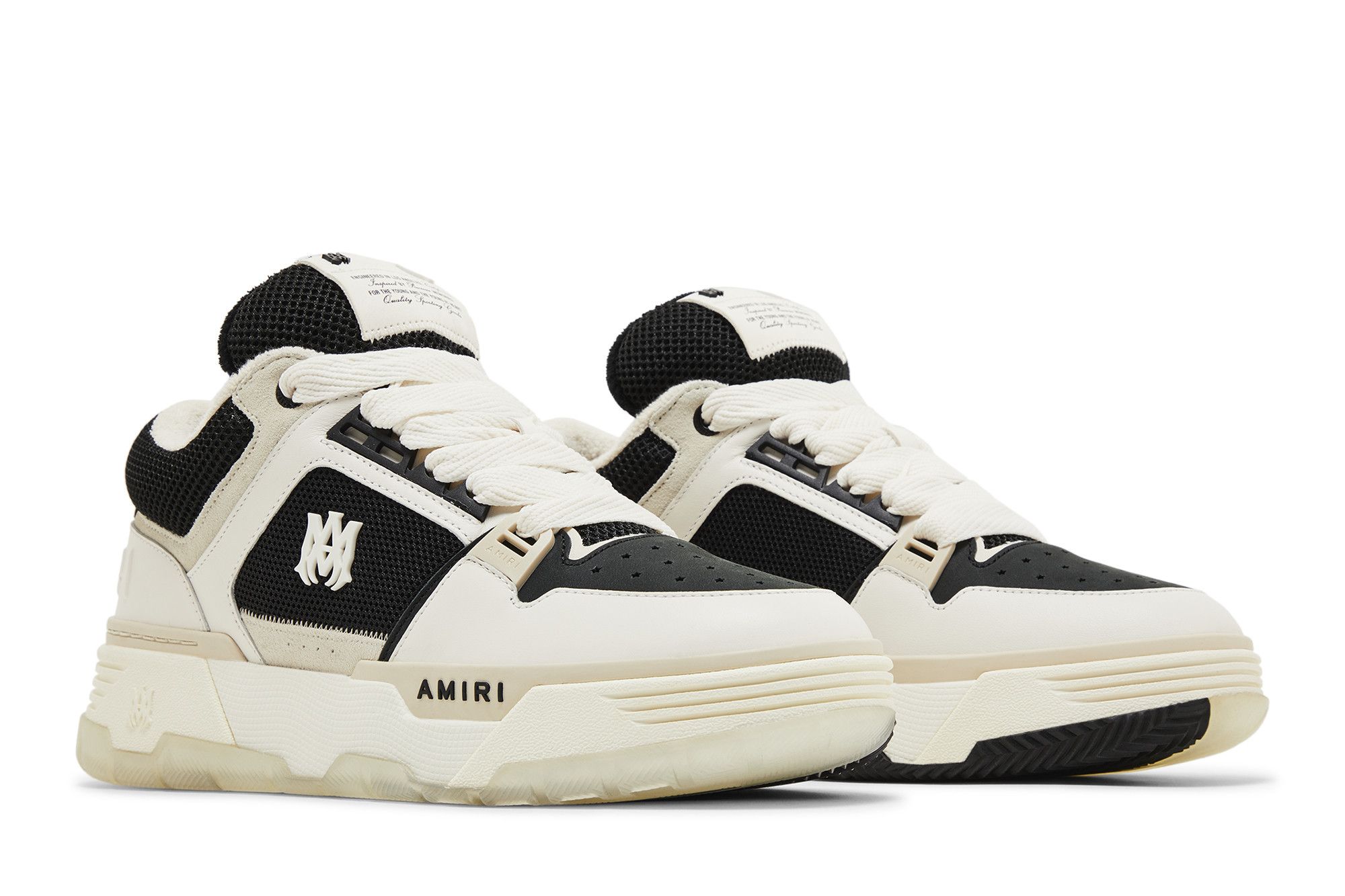スニーカー AMIRI Men Sneakers AMFOSR1097 ALABA WHITE White MA-1 Leather and Mesh Sneakers | AMIRI - Antonia