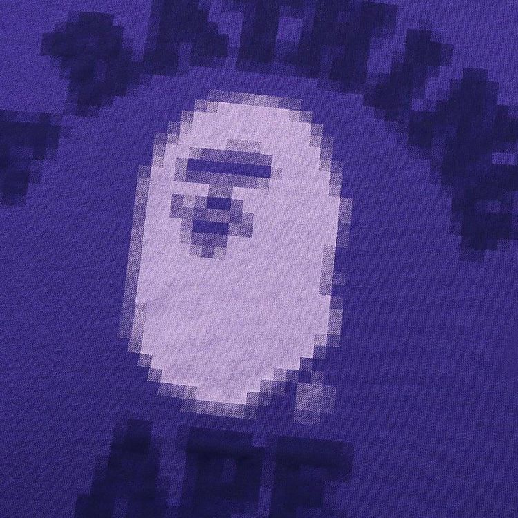 BAPE Pixal College Relaxed Fit Tee Purple