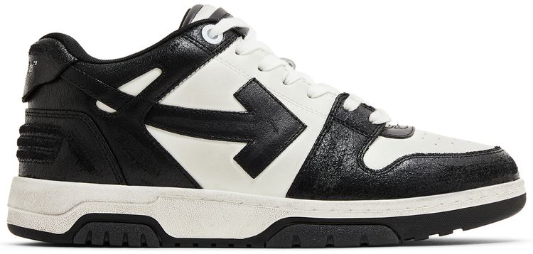 Off White Out of Office Black White Distressed
