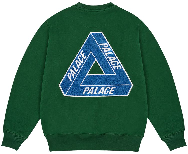 Palace Chenille Tri Ferg Crew Green