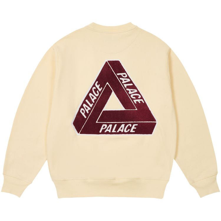 Palace Chenille Tri Ferg Crew Soft White