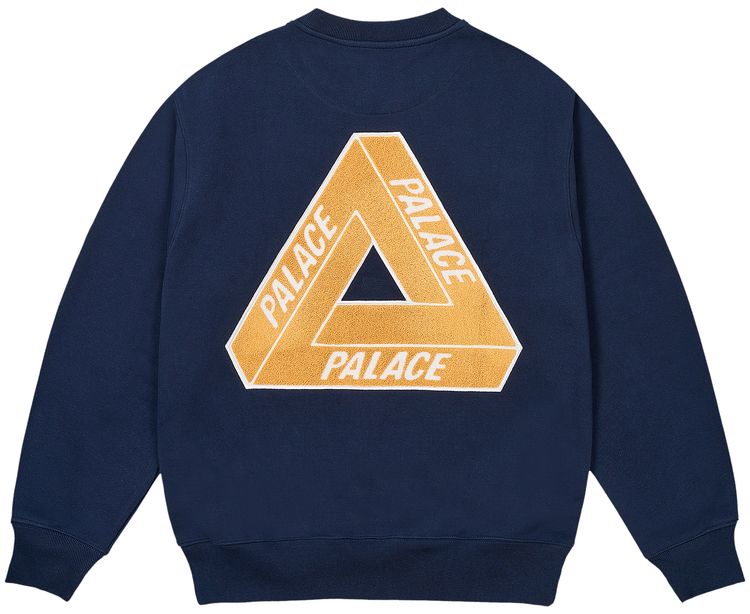 Palace Chenille Tri Ferg Crew Navy