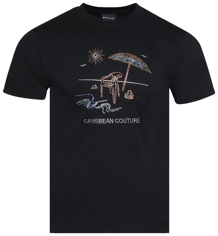 BOTTER Caribbean Couture T Shirt Black Caribbean Beach