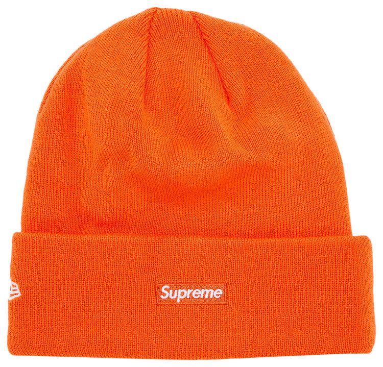 Supreme New Era Script Beanie Orange