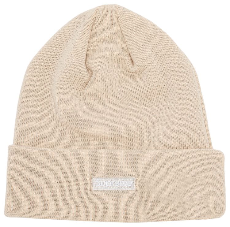 Supreme New Era Script Beanie Stone