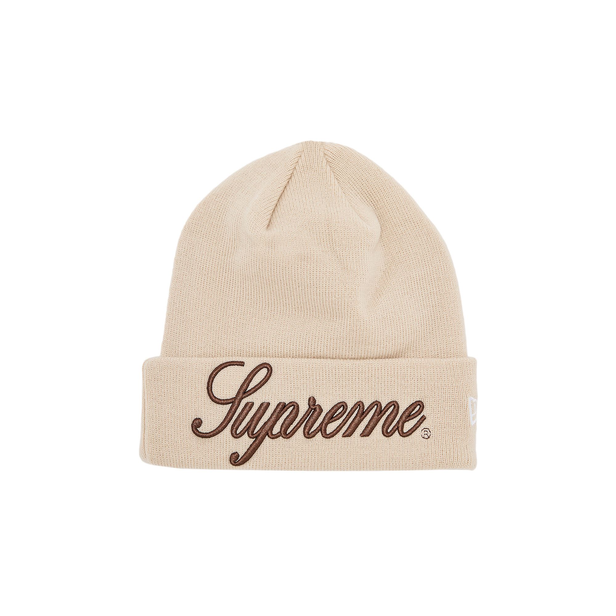Supreme New Era Script Beanie 'Stone'