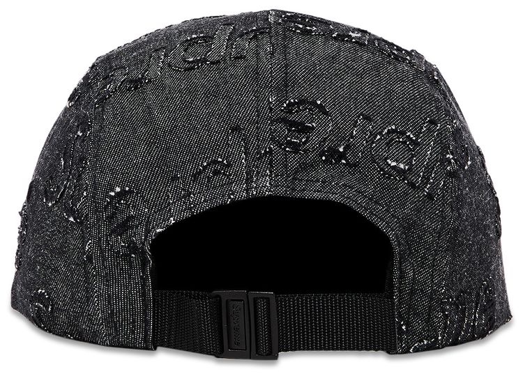 Supreme Lasered Denim Cap Black