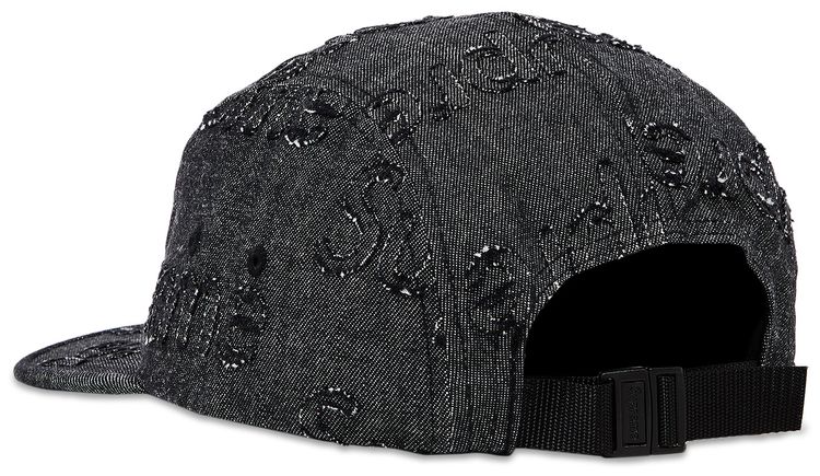 Supreme Lasered Denim Cap Black