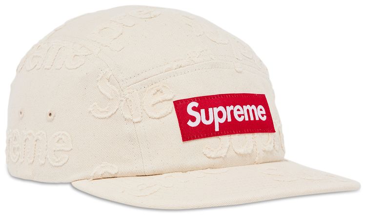 Supreme Lasered Denim Cap White