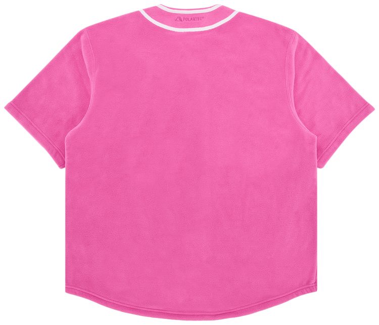 Supreme Polartec Baseball Jersey Pink