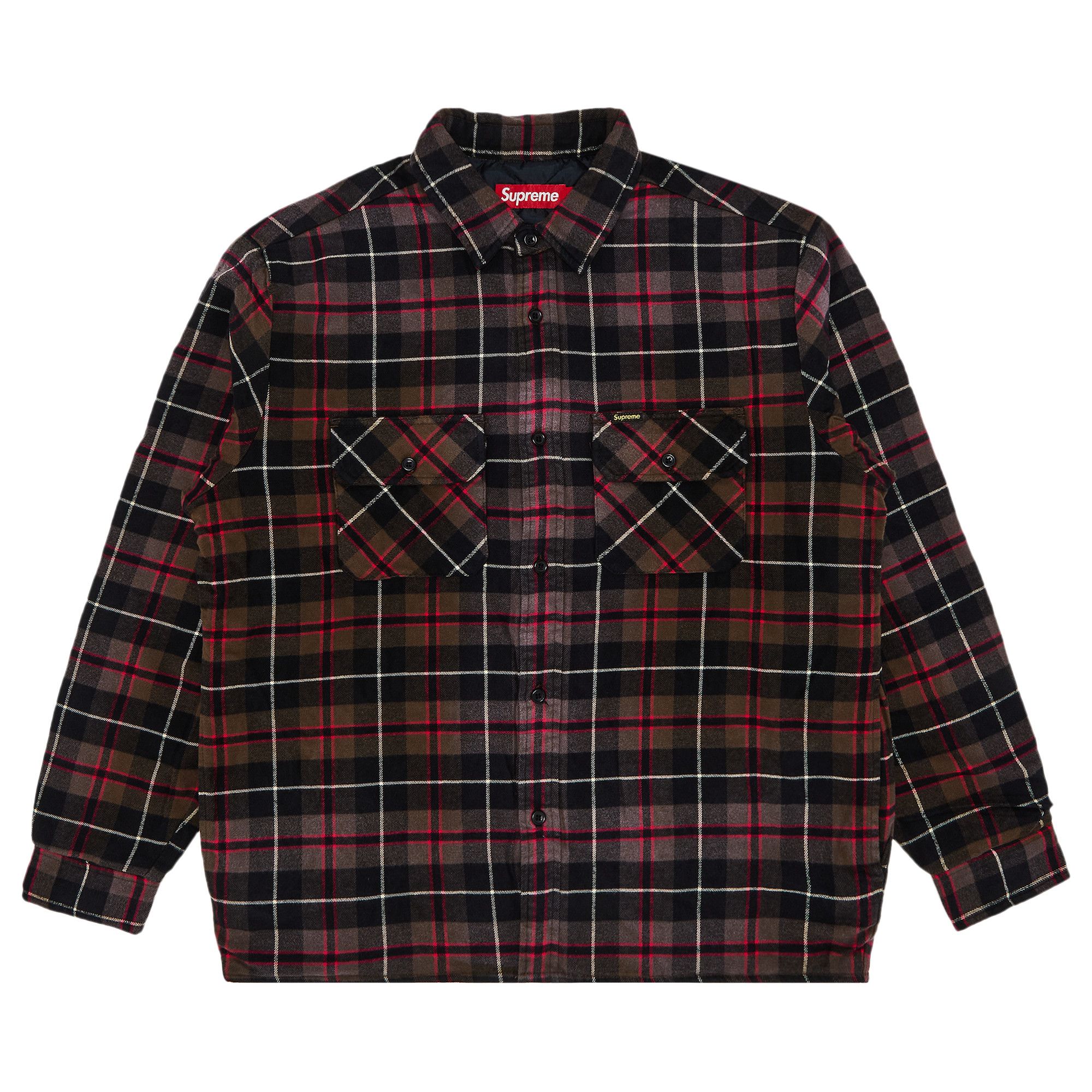 Buy Supreme Quilted Plaid Shirt 'Grey' - FW24S10 GREY | GOAT IT
