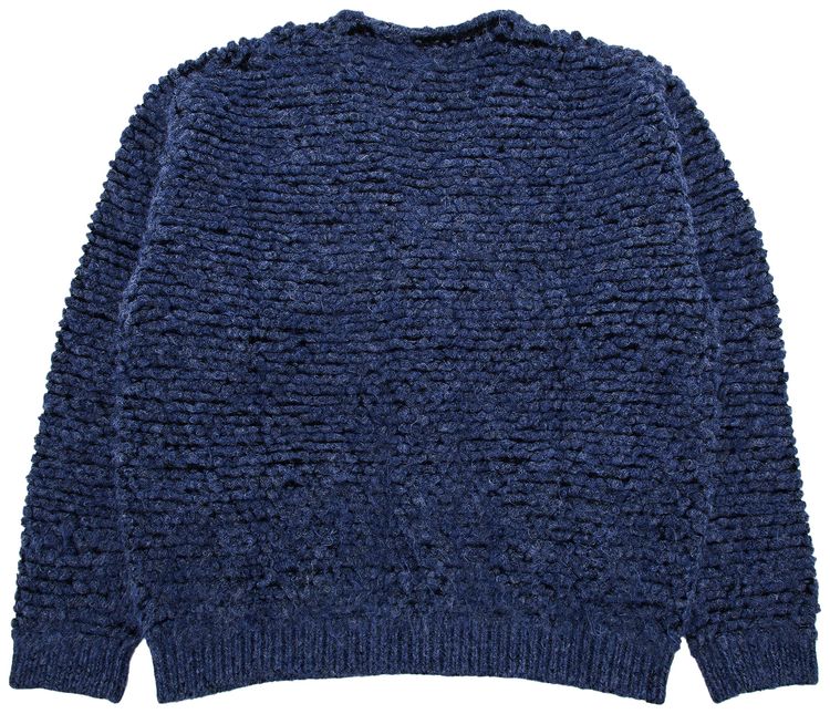 Supreme Textured Knotted Cardigan Blue