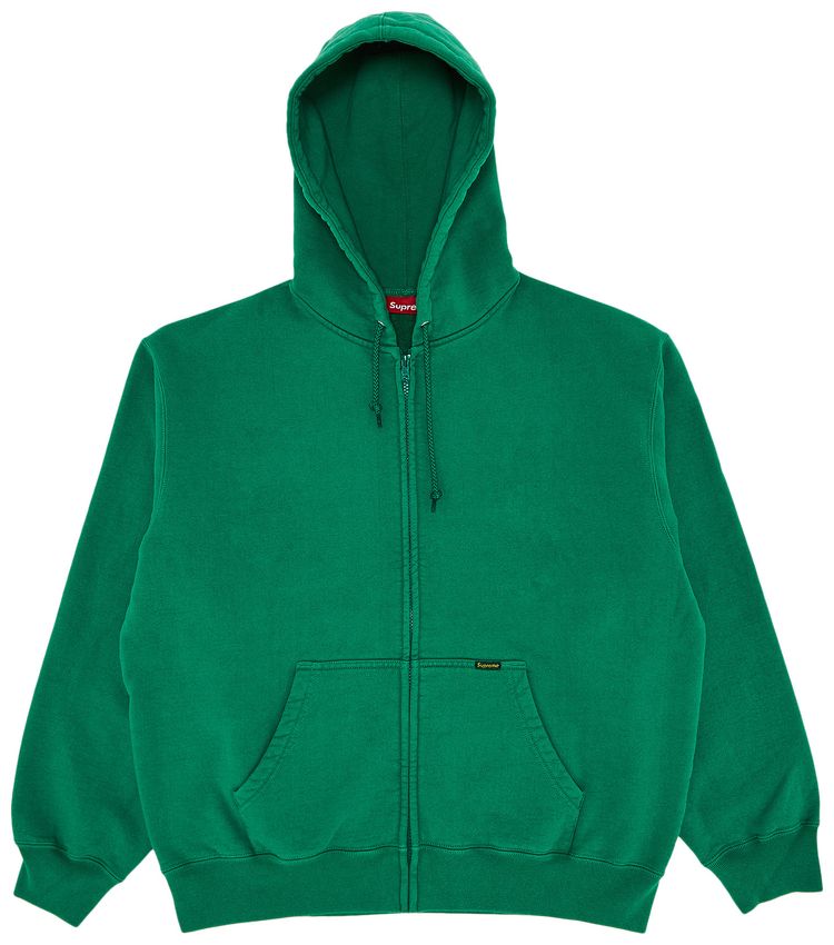 Supreme Work Zip Up Hooded Sweatshirt Green