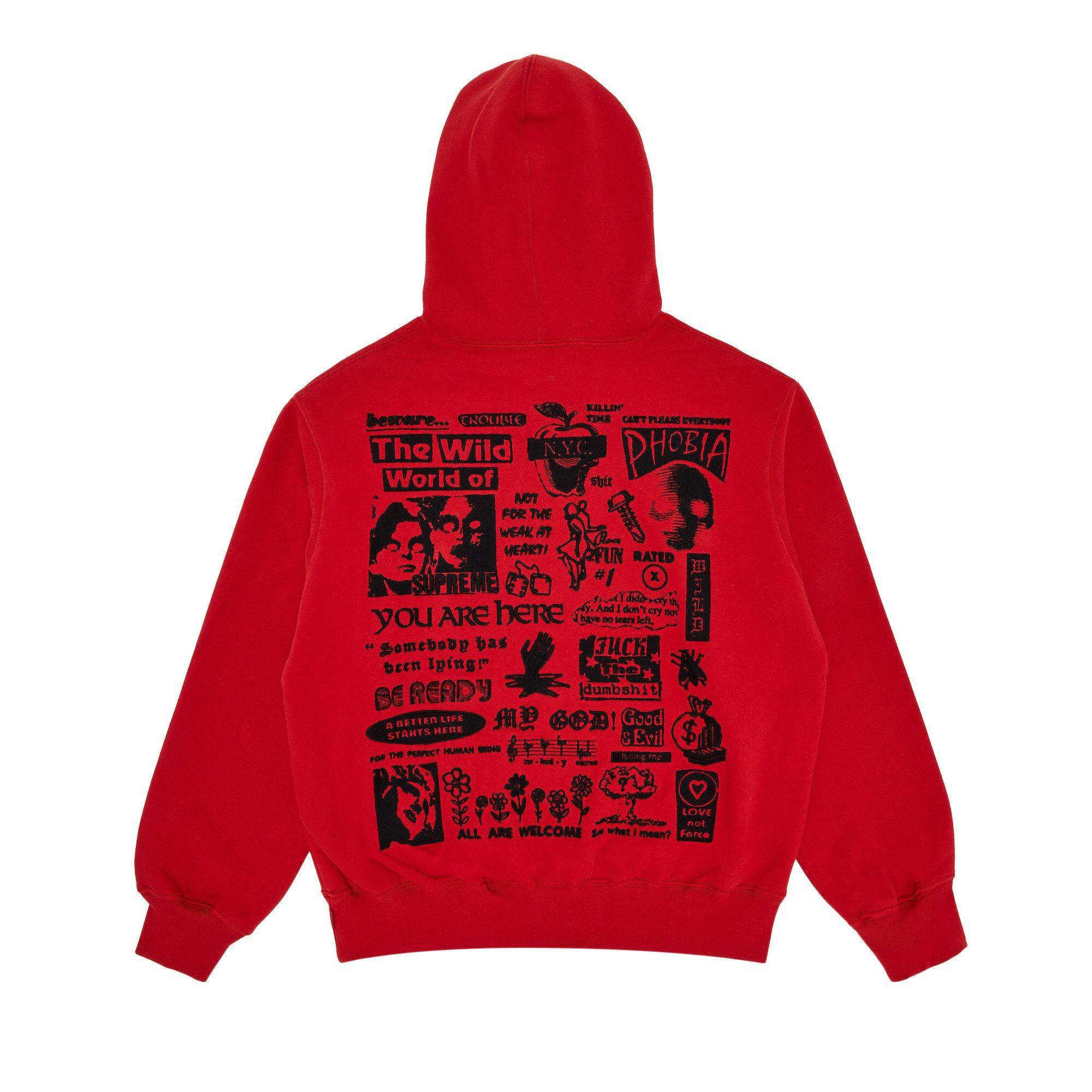 Buy Supreme Wild Embroidered Hooded Sweatshirt Burnt Red FW24SW54 BURNT RED GOAT CA