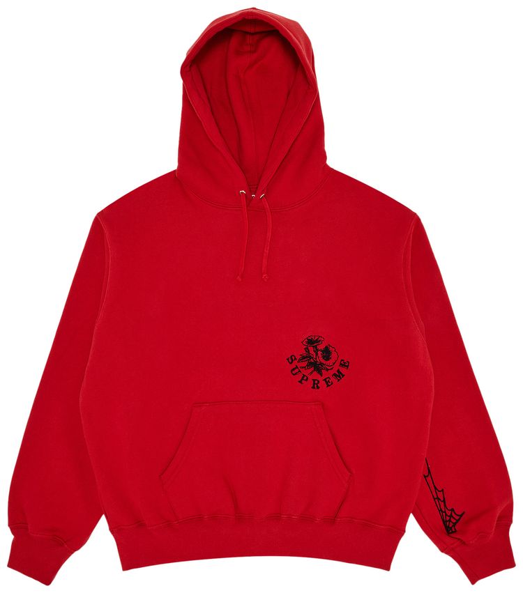 Supreme Wild Embroidered Hooded Sweatshirt Burnt Red