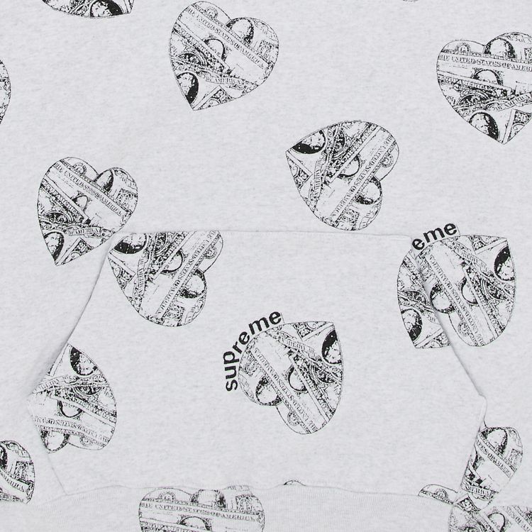 Supreme Love Cash Hooded Sweatshirt Ash Grey