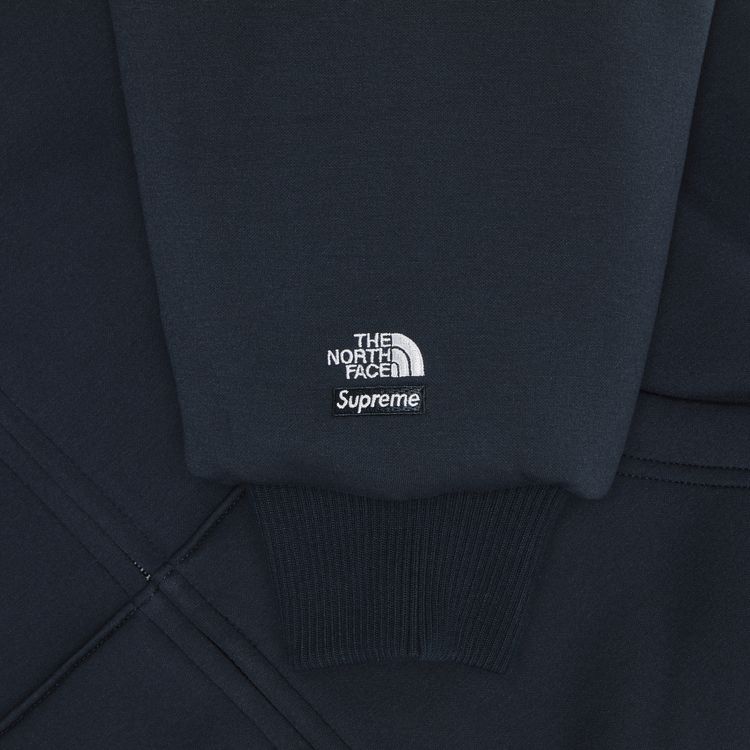 Supreme x The North Face Down Filled Zip Up Hooded Sweatshirt Navy