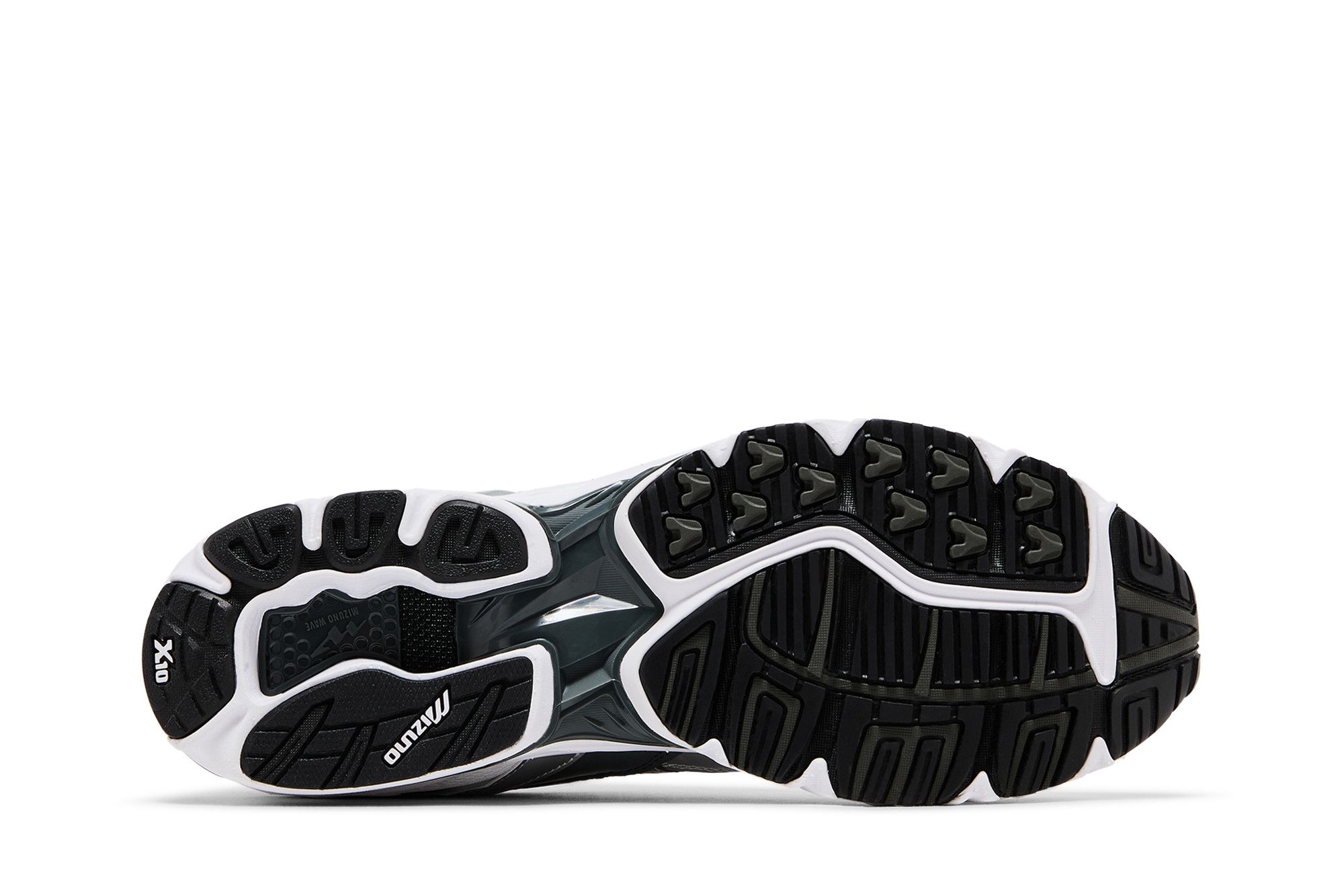 スニーカー Mizuno Wave Rider 10 Men's White Silver D1GA210405 Mizuno Wave Rider 10 'White Black Silver' D1GA210405