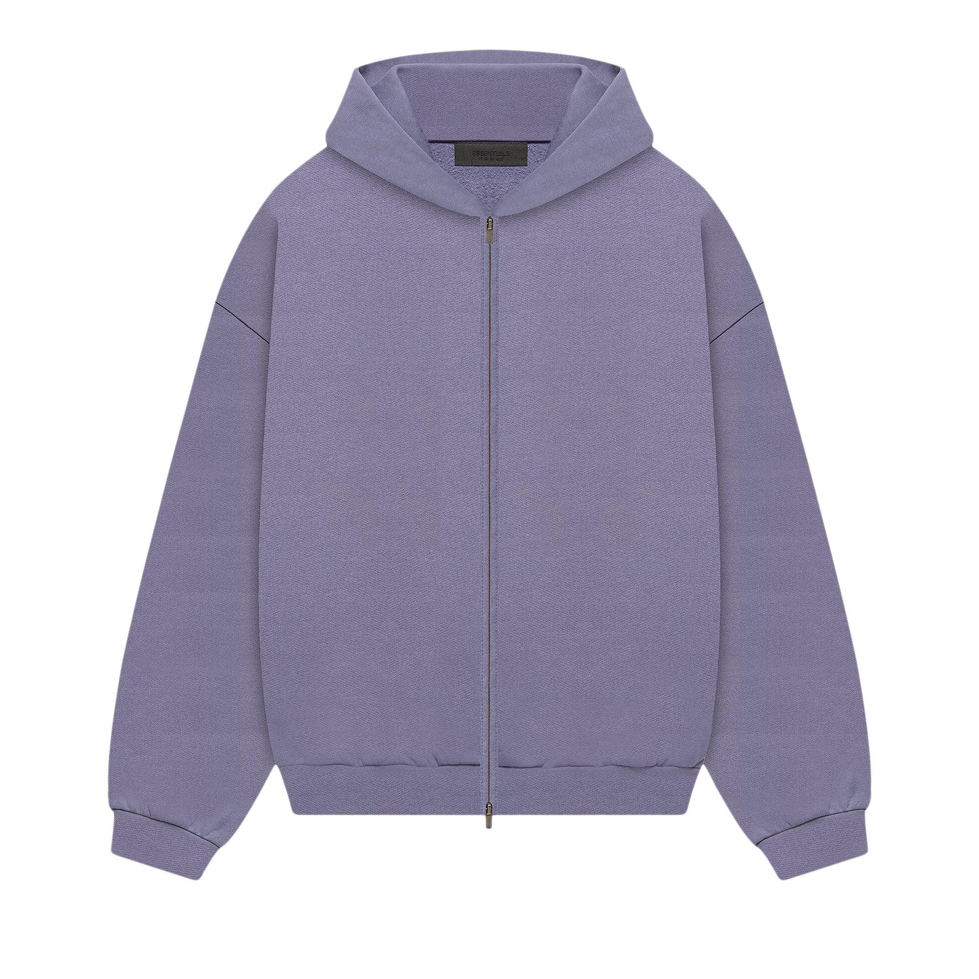 Size xxl Fear of God Essentials Heavy Fleece Full Zip Hoodie Lavender