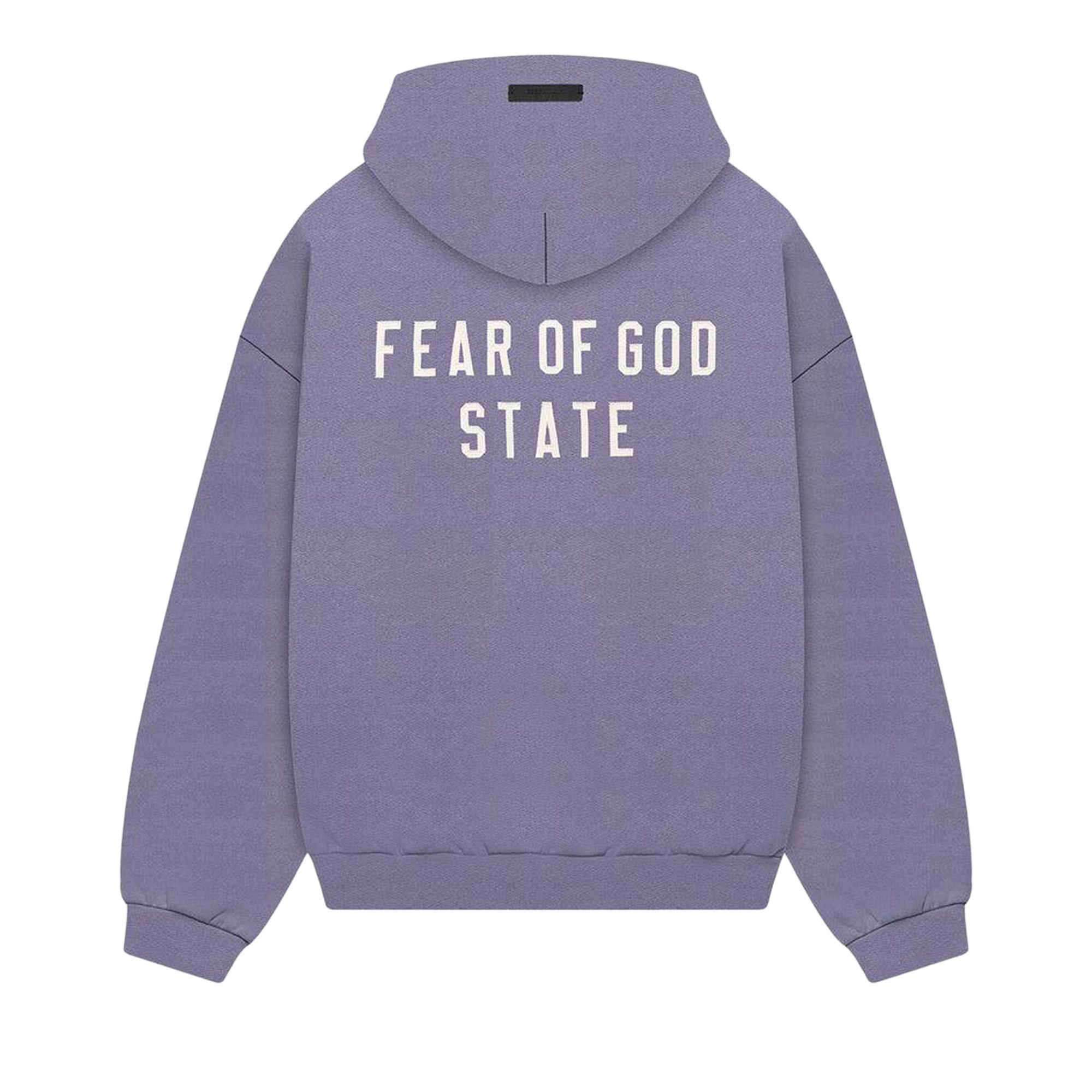 【FOG Essentials】Lavender Heavy Fleece Hoodie Fear of God Essentials Lavender Heavy Fleece Hoodie | PacSun