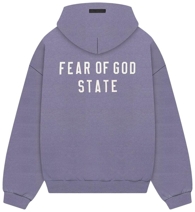 Fear of God Essentials Heavy Fleece Full Zip Hoodie Lavender
