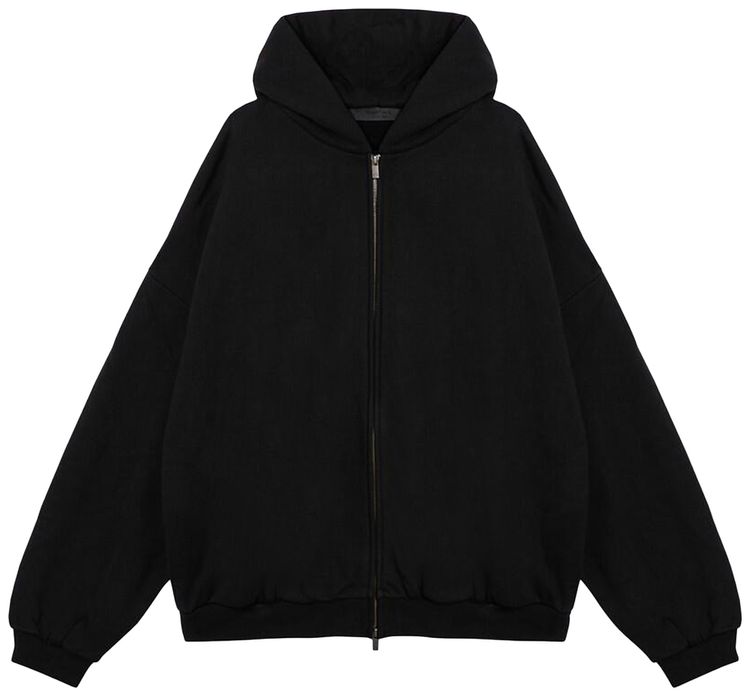 Fear of God Essentials Heavy Fleece Full Zip Hoodie Black