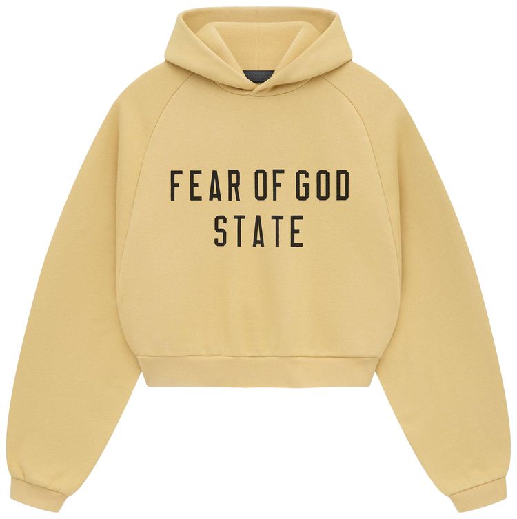 Fear of God Essentials Fleece Cropped Hoodie Amber