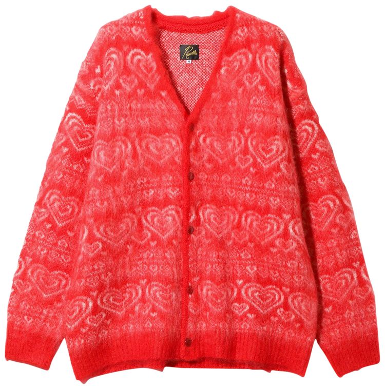 Needles Mohair Cardigan Red