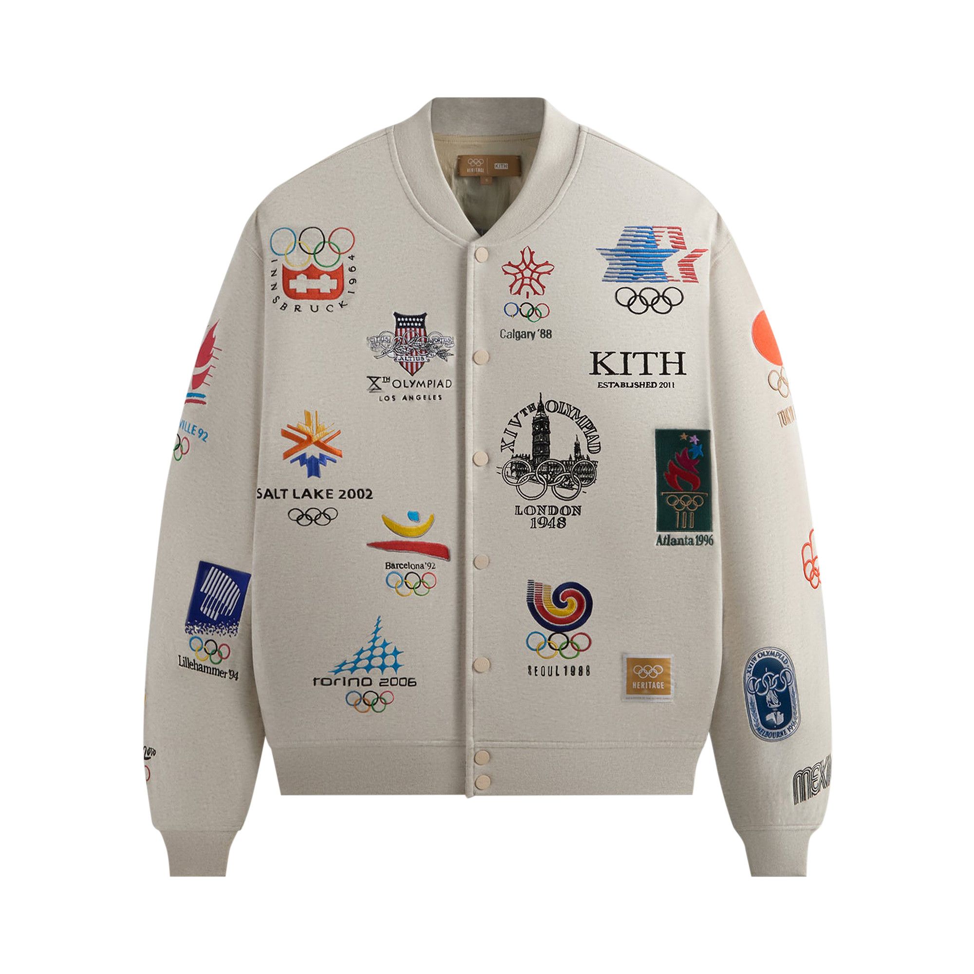 Buy Kith for Olympics Heritage Marvin Bomber Jacket Sandy Heather KHM010570 212 GOAT CA
