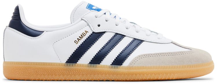 Adidas Samba OG J White Collegiate Navy Gum