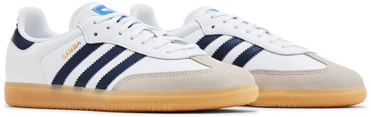 Adidas Samba OG J White Collegiate Navy Gum