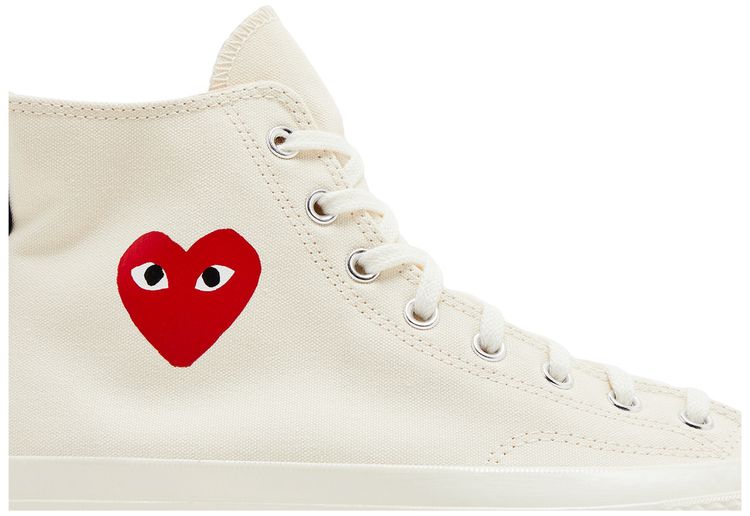 Comme des Garcons PLAY x Converse Chuck 70 High Single Heart   Milk