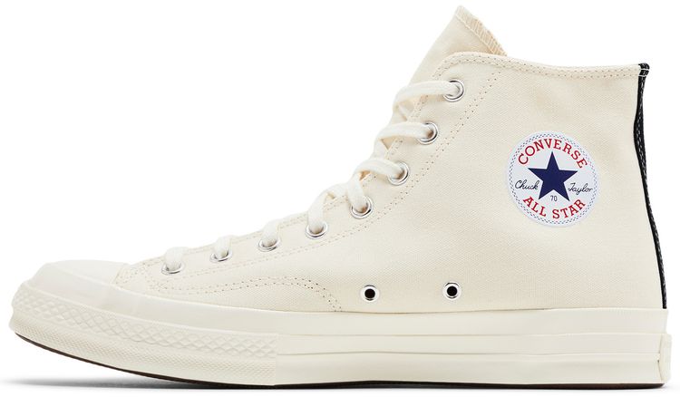 Comme des Garcons PLAY x Converse Chuck 70 High Single Heart   Milk