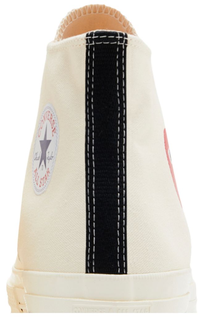 Comme des Garcons PLAY x Converse Chuck 70 High Single Heart   Milk