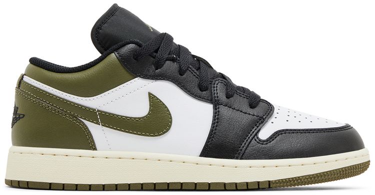 Air Jordan 1 Low GS Black Toe Medium Olive